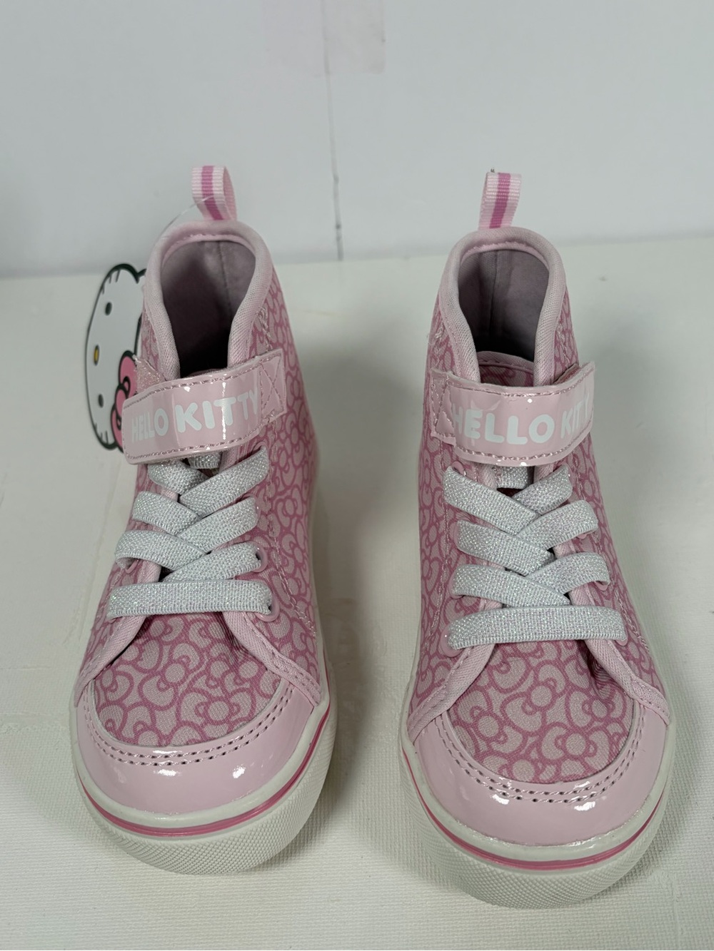 Sanrio Hello Kitty Pink High Top Sneakers Girls Toddler Size 8 - Picture 5 of 13
